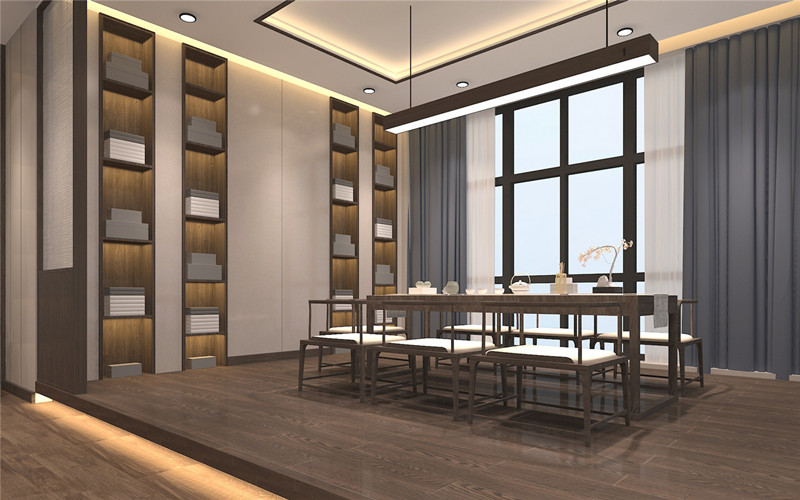 660平米新中式風(fēng)格辦公室裝修圖片-第2張圖片-上海古都建筑設(shè)計集團