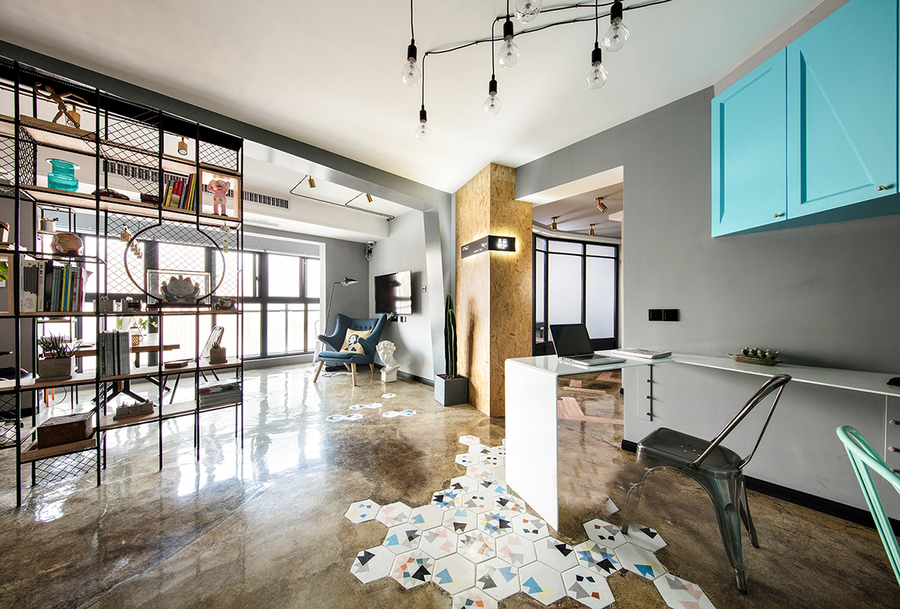 徐匯區(qū)復(fù)式工業(yè)風(fēng)辦公室裝修設(shè)計-第3張圖片-上海古都建筑設(shè)計集團