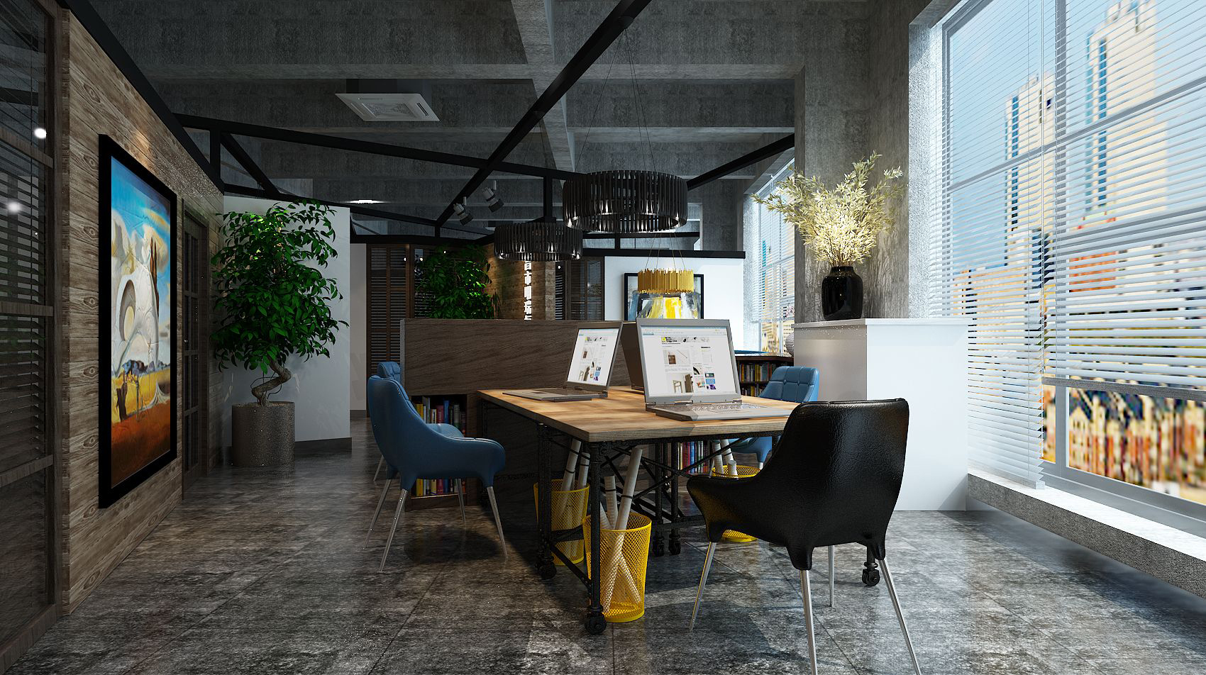 虹口區(qū)清新風(fēng)格辦公室裝修設(shè)計-第5張圖片-上海古都建筑設(shè)計集團
