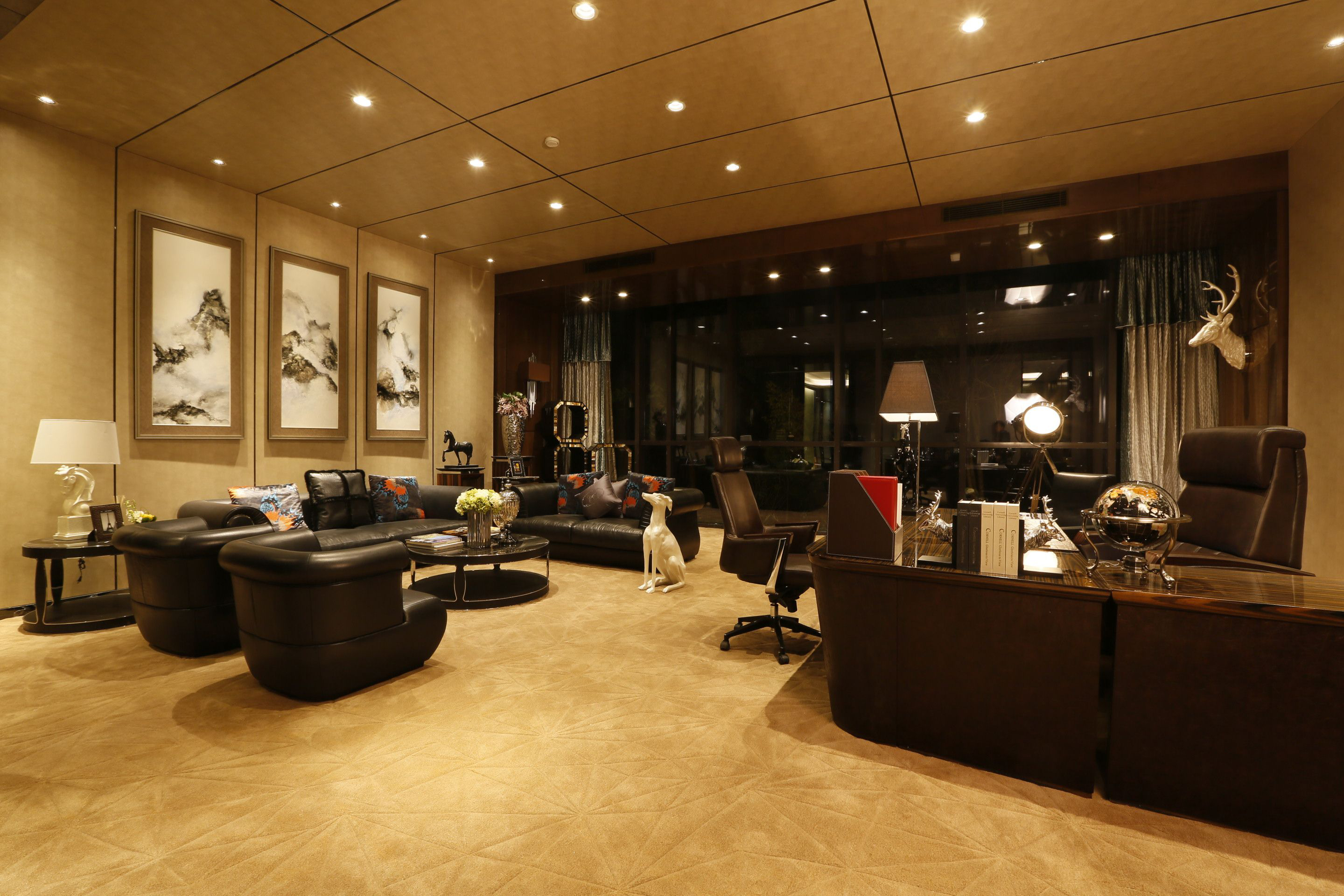 上海大氣奢華辦公室裝修設(shè)計-第4張圖片-上海古都建筑設(shè)計集團