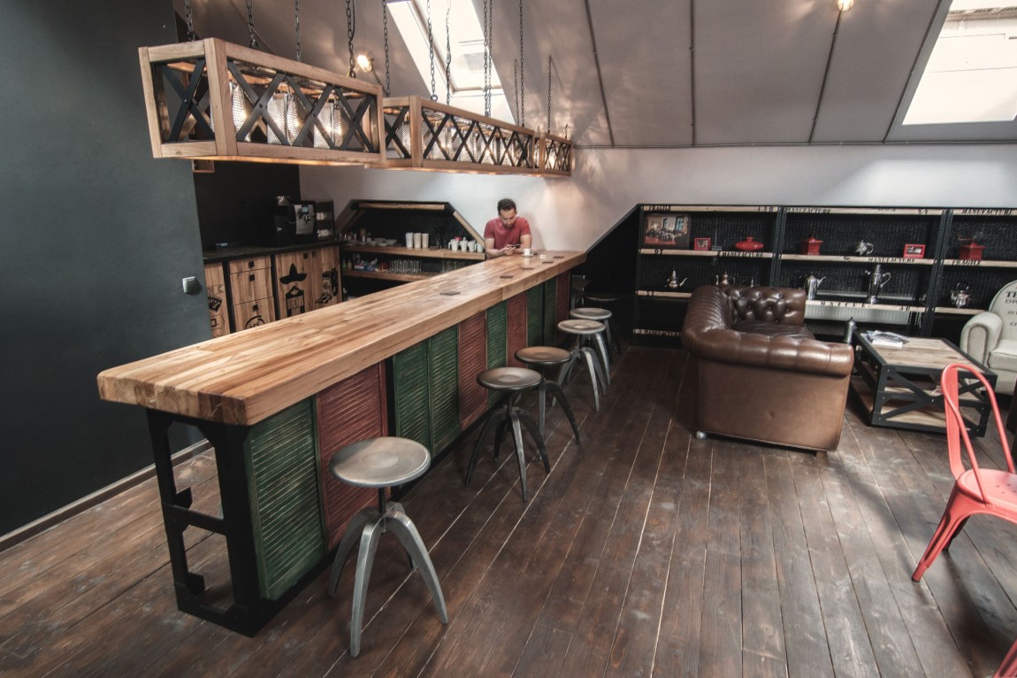 浦東新區(qū)120平工業(yè)風(fēng)咖啡廳裝修設(shè)計-第13張圖片-上海古都建筑設(shè)計集團(tuán)