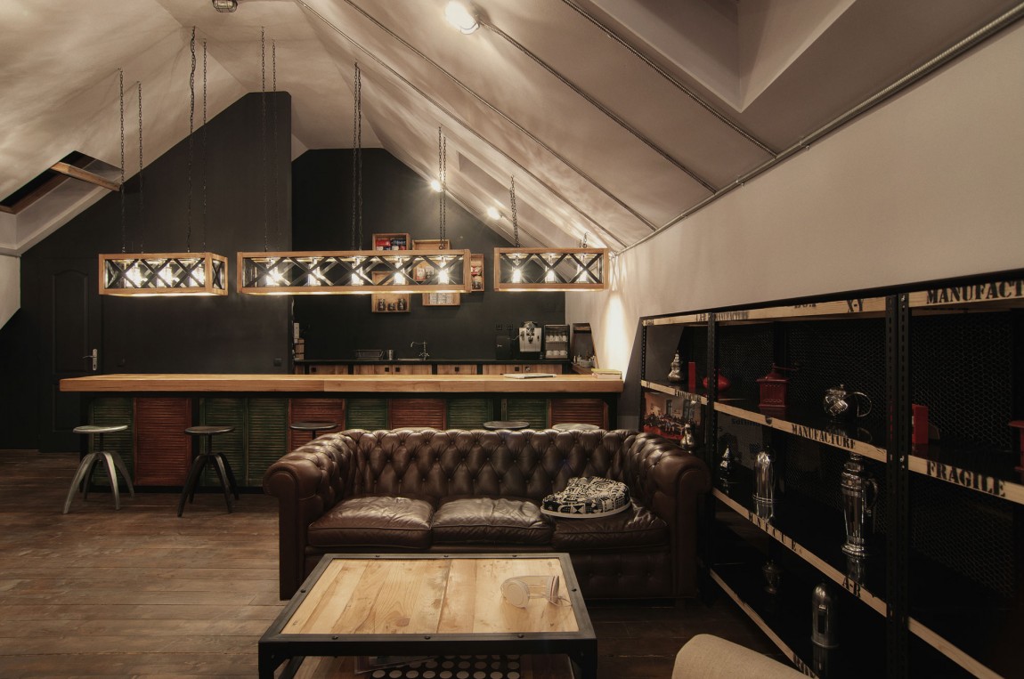 浦東新區(qū)120平工業(yè)風(fēng)咖啡廳裝修設(shè)計-第15張圖片-上海古都建筑設(shè)計集團(tuán)