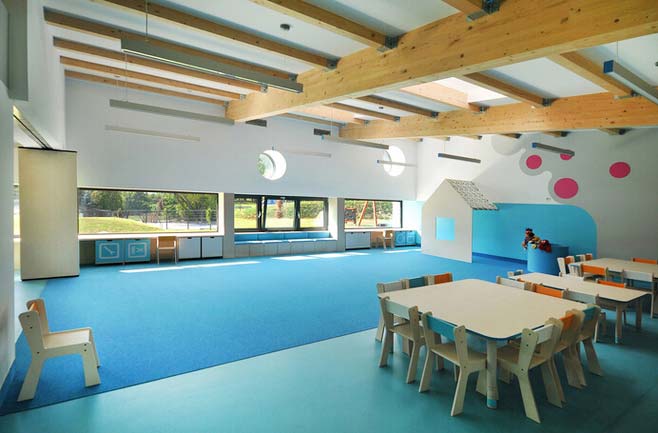 空曠明亮幼兒園裝修設(shè)計-第2張圖片-上海古都建筑設(shè)計集團(tuán)