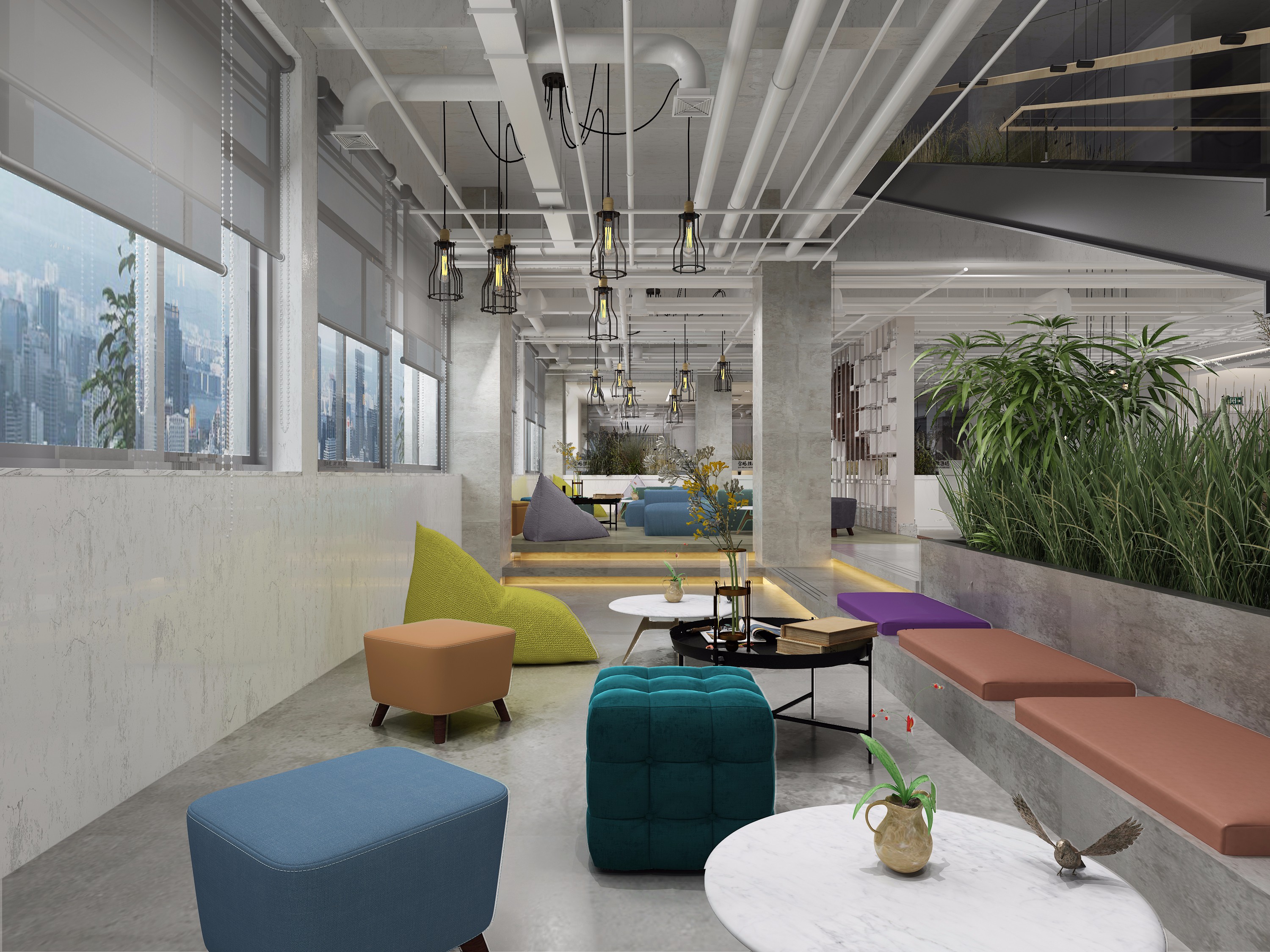 辦公室休閑區(qū)裝修設計-第3張圖片-上海古都建筑設計集團