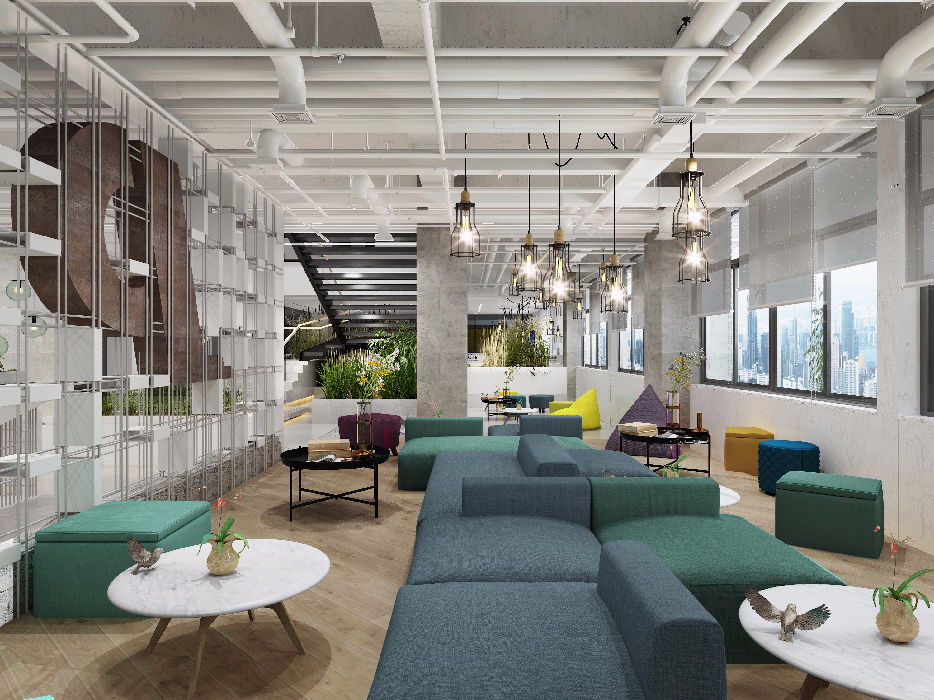 辦公室休閑區(qū)裝修設計-第7張圖片-上海古都建筑設計集團