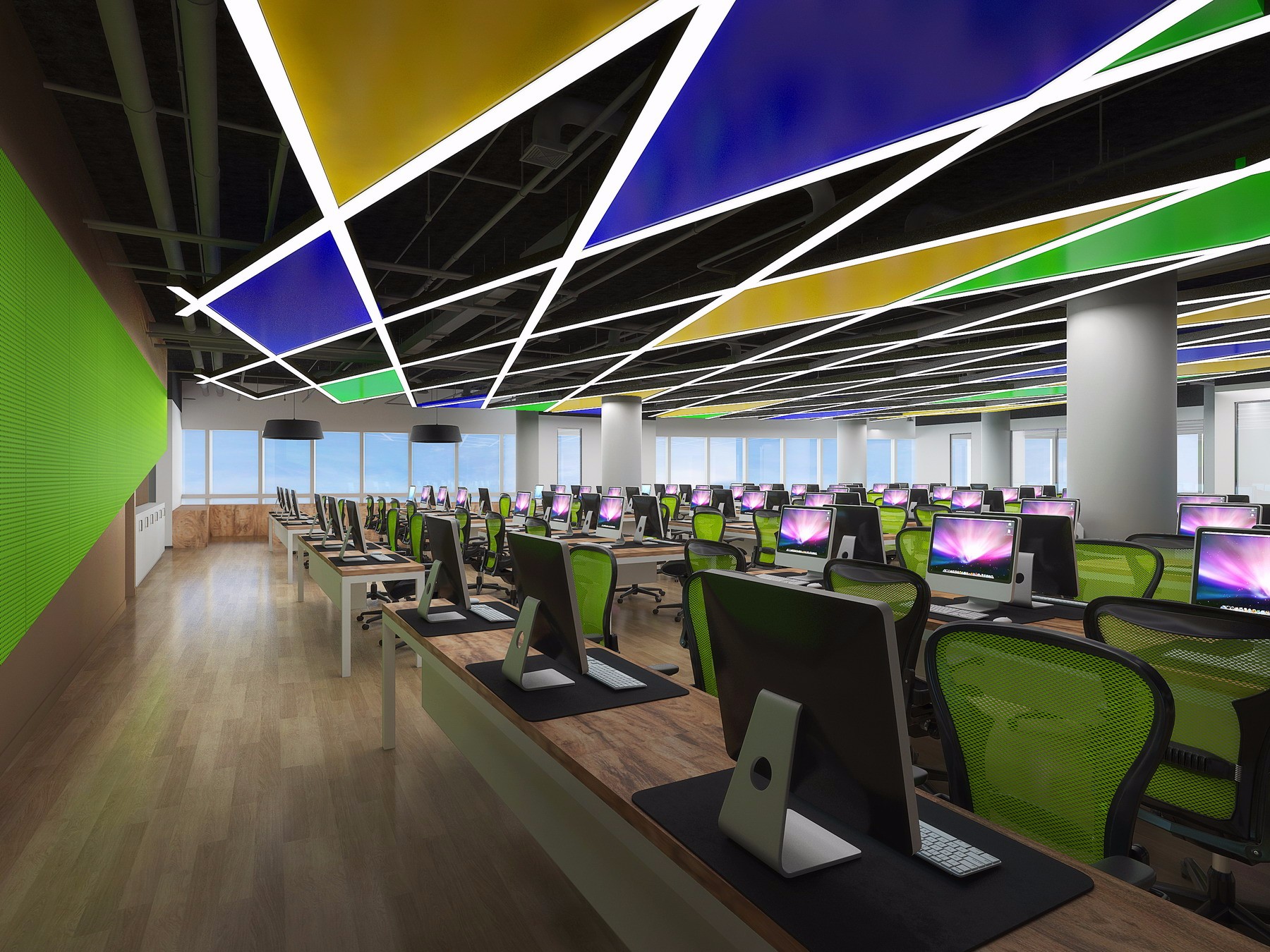 普陀區(qū)現(xiàn)代科技風(fēng)格辦公室裝修設(shè)計-第3張圖片-上海古都建筑設(shè)計集團(tuán)