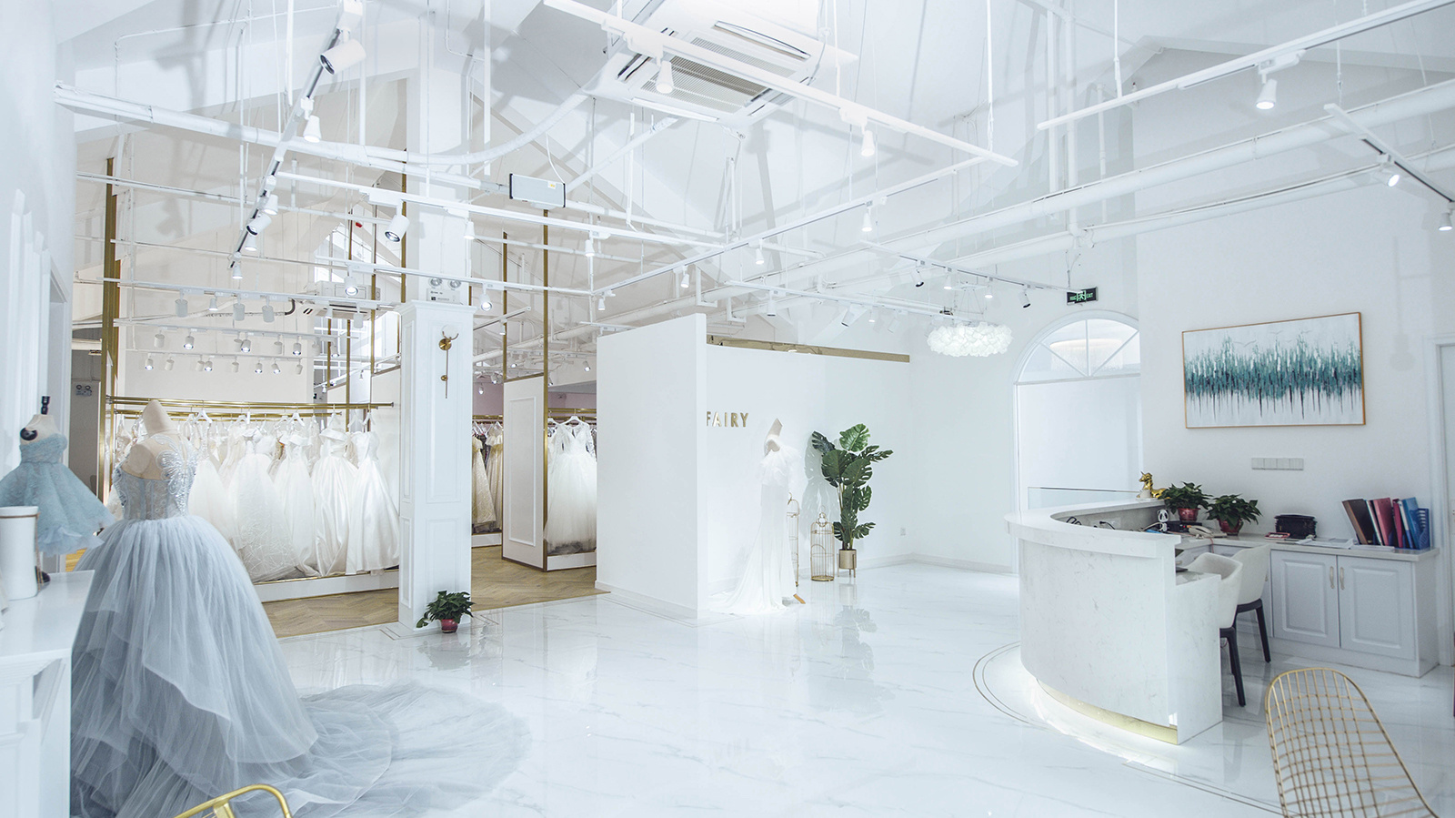 輕奢風(fēng)格婚紗店裝修設(shè)計-第3張圖片-上海古都建筑設(shè)計集團(tuán)