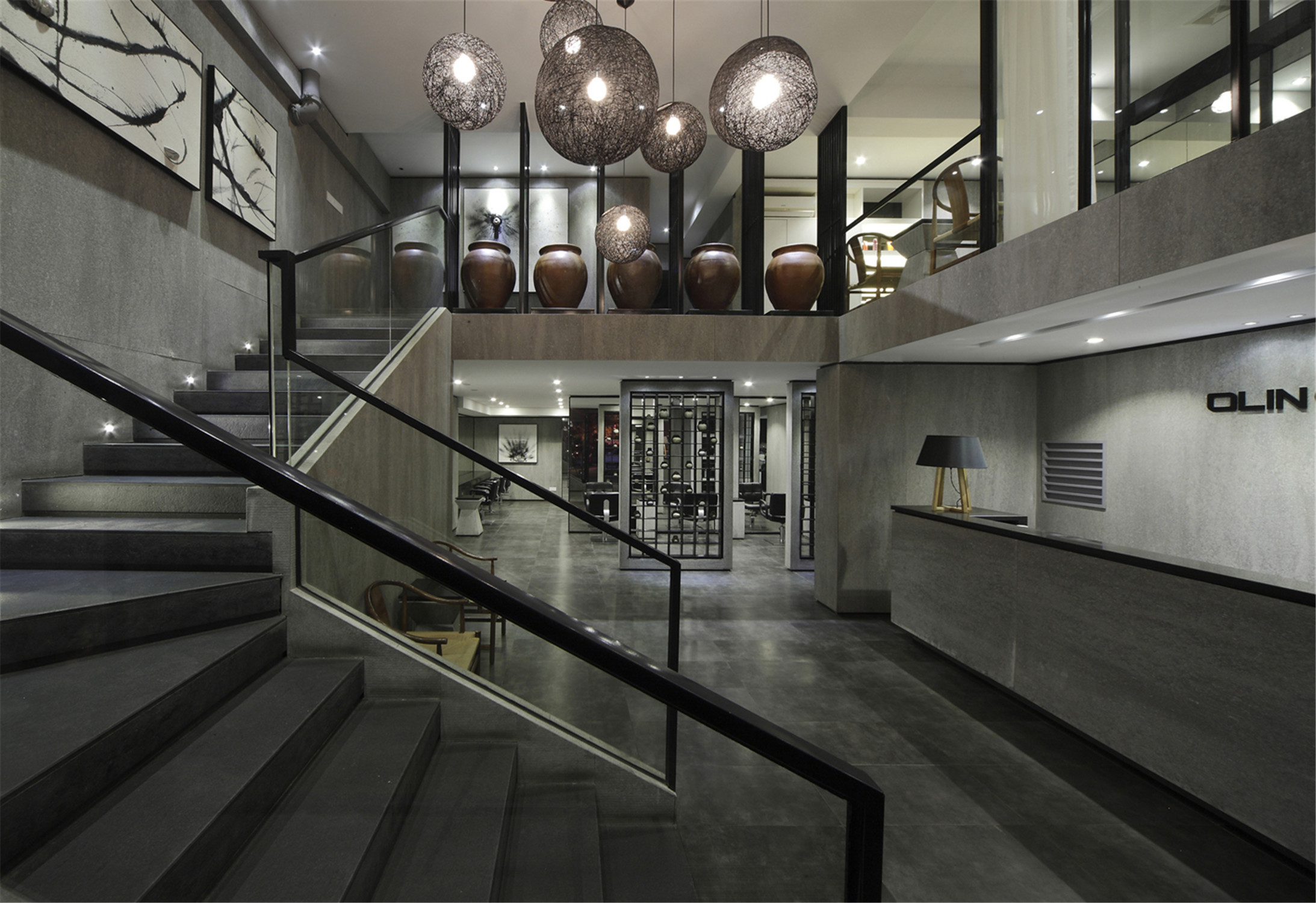 復式風格理發(fā)店裝修設(shè)計-第4張圖片-上海古都建筑設(shè)計集團