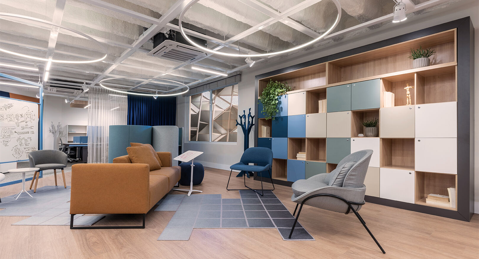 時尚簡約公共辦公空間裝修設(shè)計(jì)-第5張圖片-上海古都建筑設(shè)計(jì)集團(tuán)