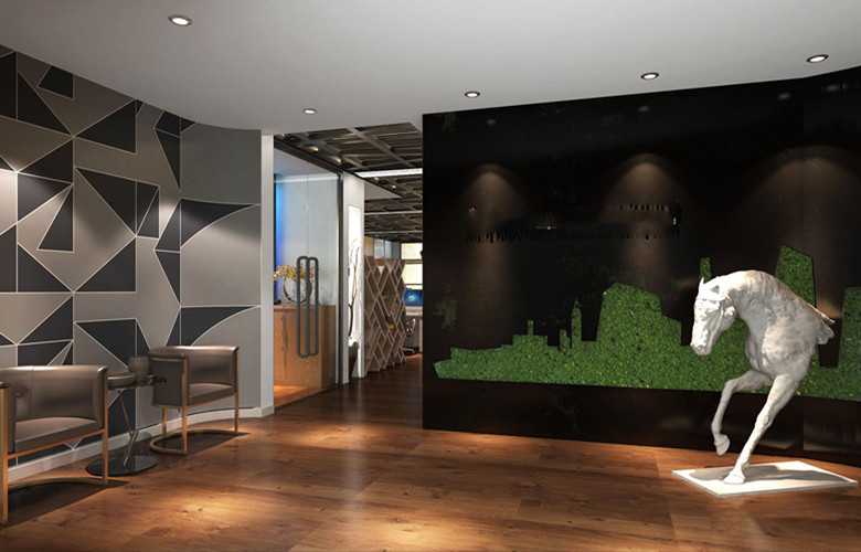 4200平米建設工程公司辦公室設計裝修-第2張圖片-上海古都建筑設計集團