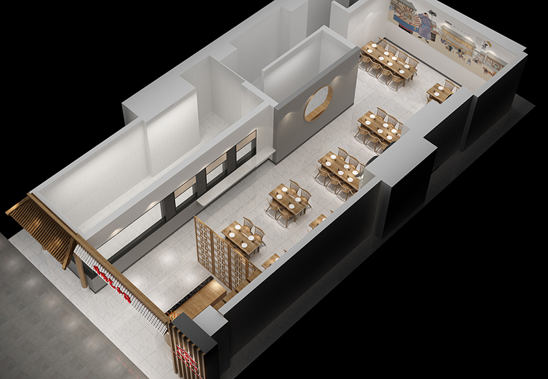 中式風格包子鋪裝修設(shè)計效果-第5張圖片-上海古都建筑設(shè)計集團