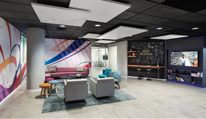 上海辦公設計-技術服務公司辦公室設計布局-第2張圖片-上海古都建筑設計集團