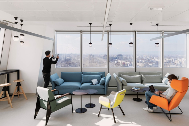 1000㎡生物公司辦公空間設(shè)計布局-辦公室裝修設(shè)計效果圖-第3張圖片-上海古都建筑設(shè)計集團