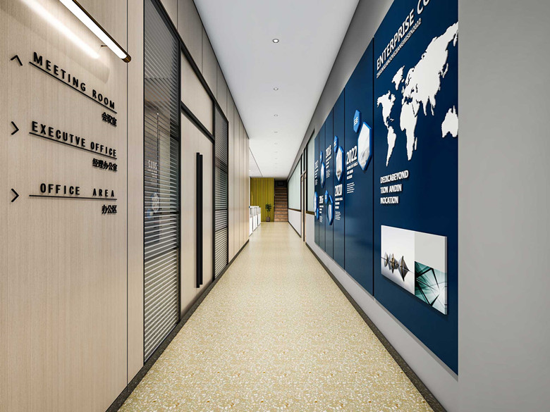 寶山寫字樓設計1800平米管理公司設計布局-辦公室裝修設計效果圖-第3張圖片-上海古都建筑設計集團